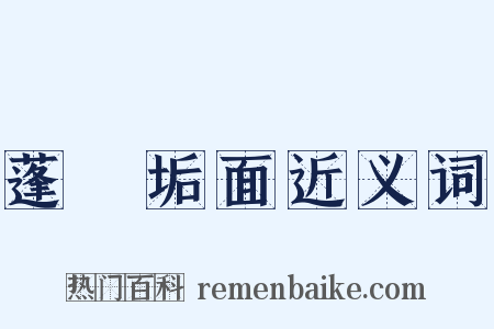 蓬頭垢面近义词是什么意思的图片